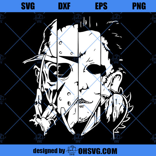 Halloween Horror Movie Killers SVG, Scary Friends SVG, Friends Halloween SVG