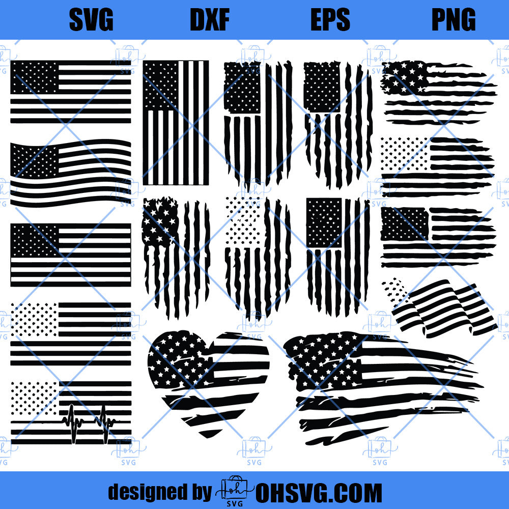 Distressed USA Flag SVG, USA Flag SVG, American Flag SVG, Heart Flag SVG