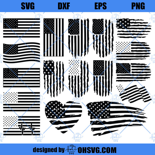 Distressed USA Flag SVG, USA Flag SVG, American Flag SVG, Heart Flag S ...