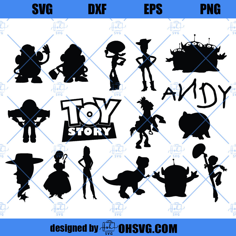 Toy Story SVG Bundle, Toy Story Clipart, Woody SVG, Andy, Aliens, SVG Cricut Silhouette
