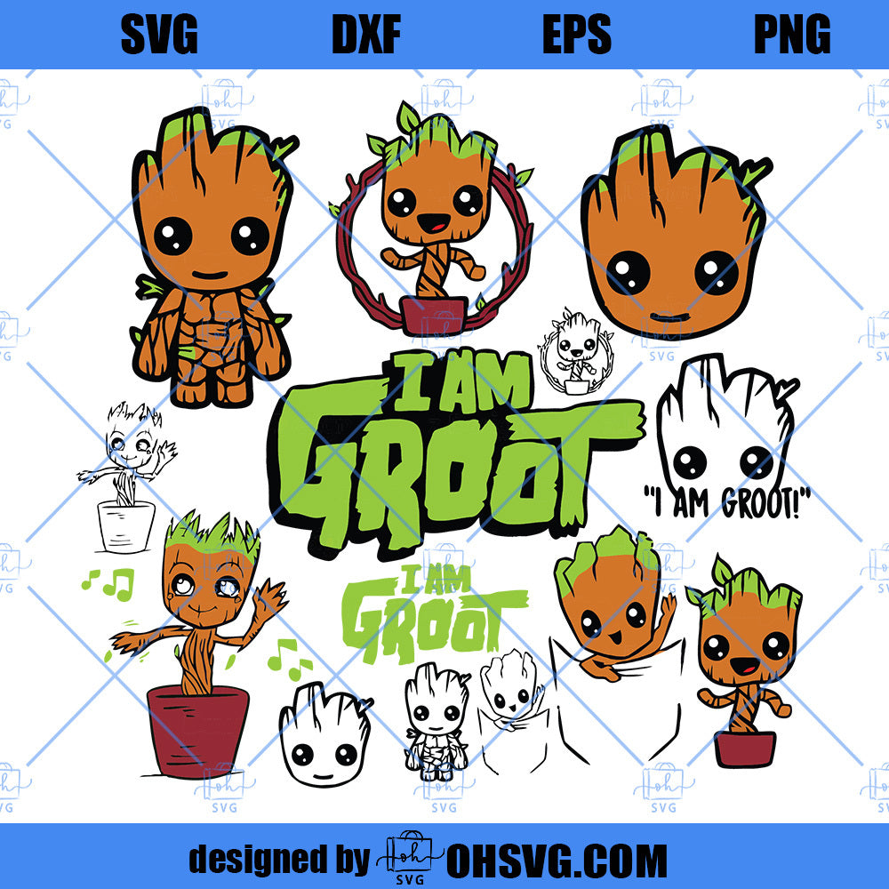 I Am Groot SVG, Groot SVG Cut Files For Cricut - ohsvg