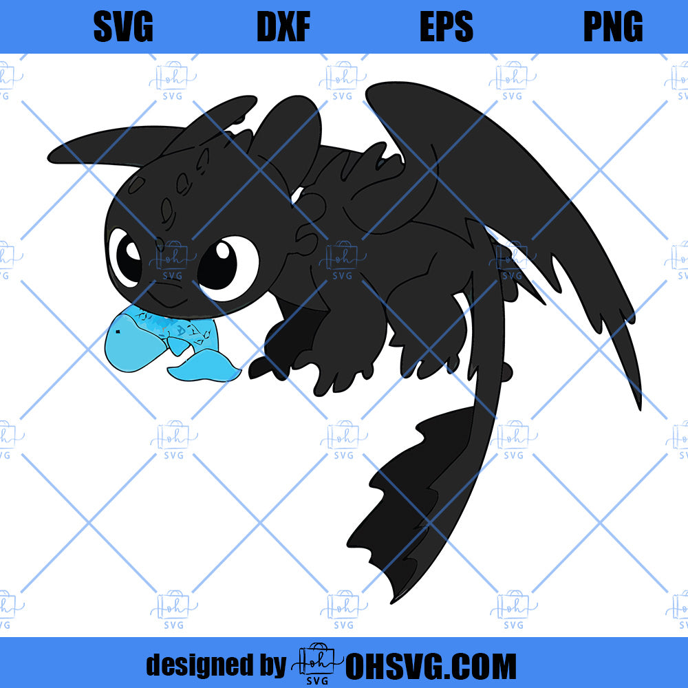 Toothless SVG, Cute Toothless PNG DXF Cut Files For Cricut