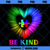 Be Kind Autism SVG, Autism SVG, Heart Puzzle Autism SVG PNG DXF Cut Files For Cricut