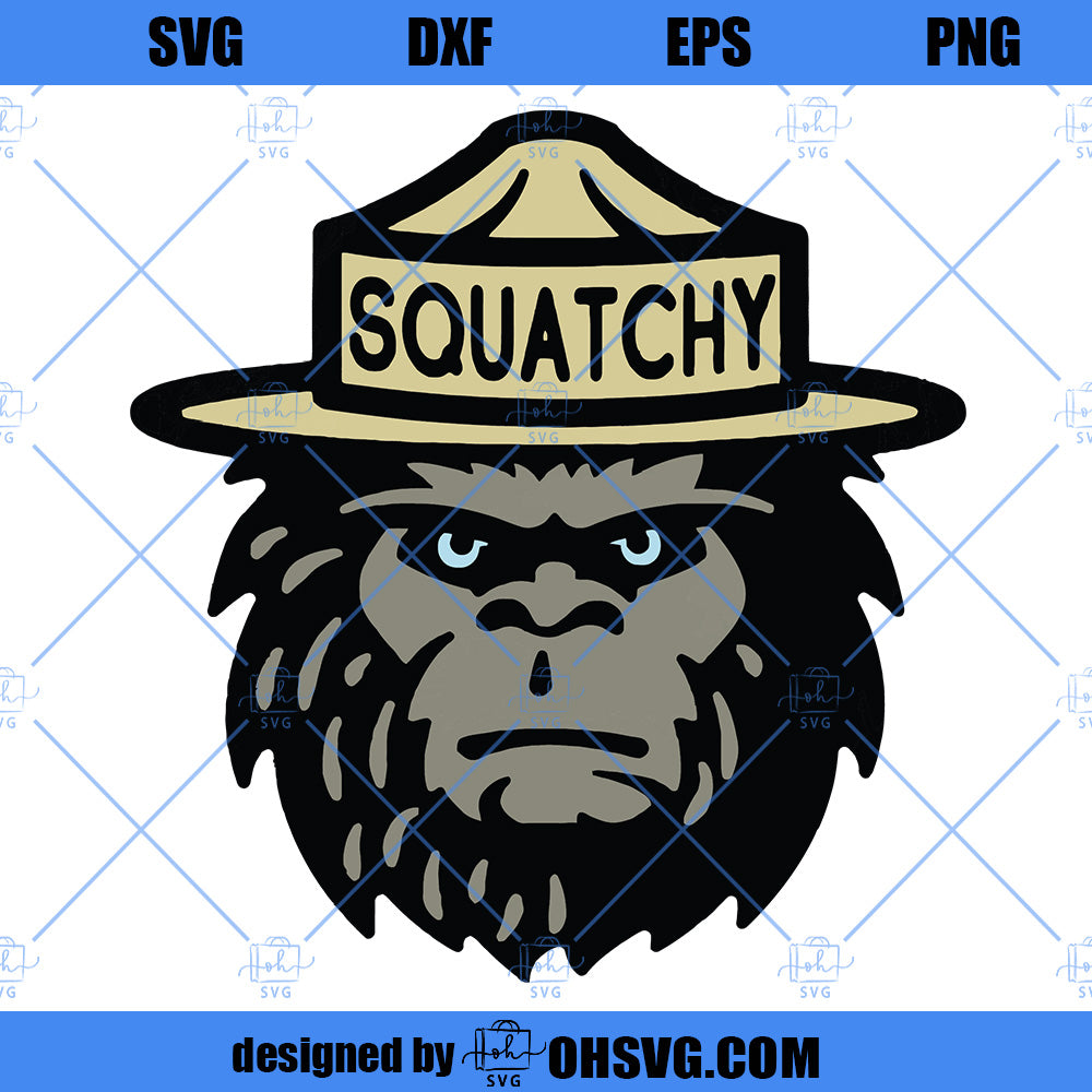 Squatchy SVG, Bigfoot SVG, Sasquatch SVG PNG DXF Cut Files For Cricut