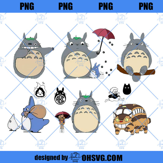 Totoro PNG, Studio Ghibli Bundle PNG, Totoro Bundle PNG, Studio Ghibli PNG
