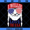 I Willie Love The USA Flag SVG, Willie Nelson Cut File 4th of July, Funny Independence SVG