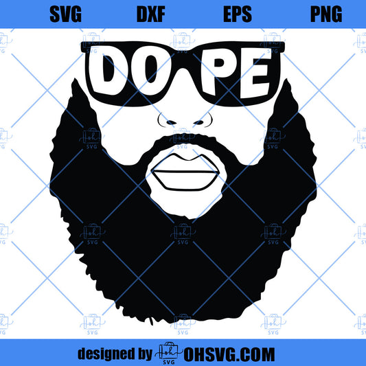 Dope Black Dad SVG, Bearded Bald Black Man SVG, Afro King Father SVG