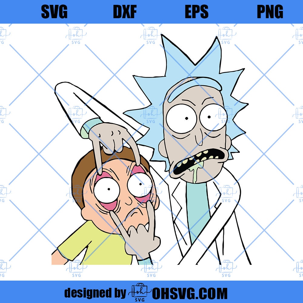 Rick And Morty SVG, Rick Sanchez SVG PNG DXF Cut Files For Cricut