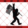 Sasquatch Flag SVG, Bigfoot Rock On Flag Funny SVG Cricut Silhouette