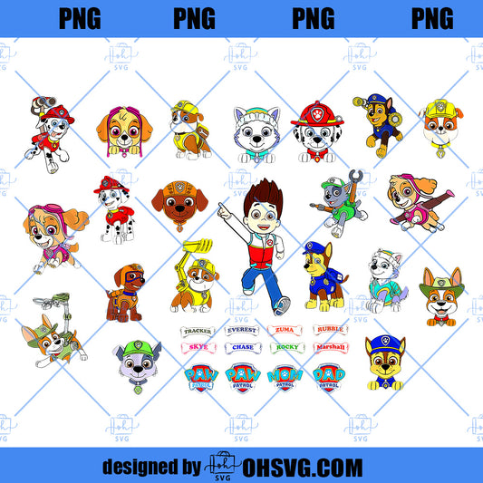 PAW Patrol PNG, PAW Patrol Bundle PNG, PAW Patrol Characters PNG