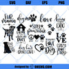 Dog SVG Bundle Hand Drawn, Dog Mom SVG, Paw SVG, Dog Lover SVG