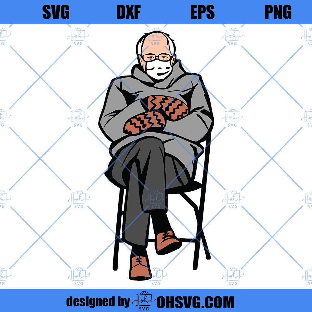 Bernie Sanders SVG, SVG PNG DXF Cut Files For Cricut, Funny SVG