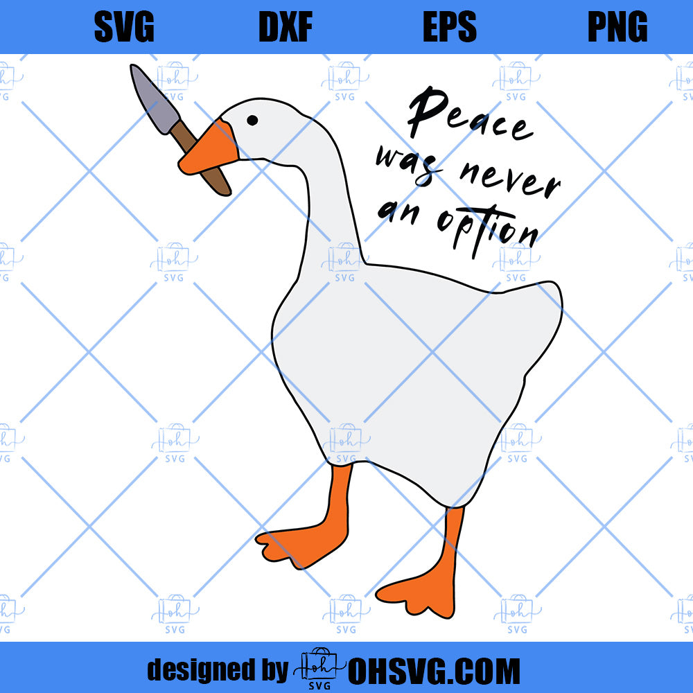 Peace was never an option - Untitled Goose Game - Sticker or Magnet