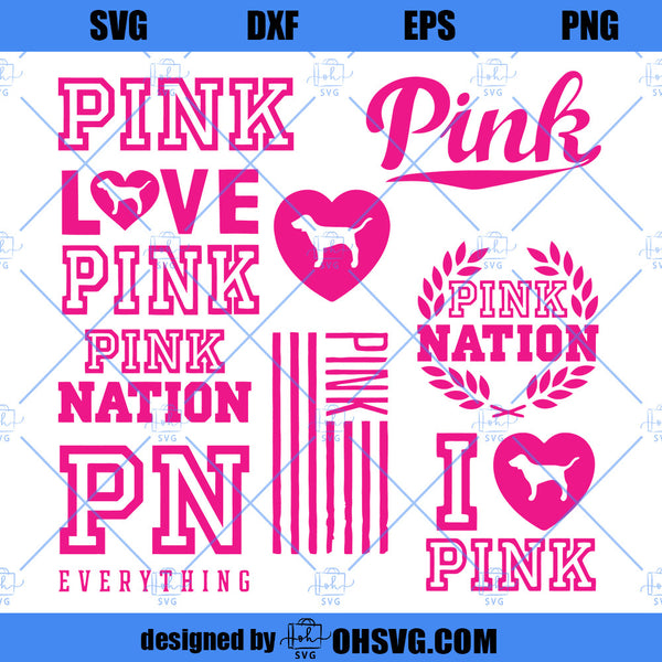 Love Pink SVG, Love Pink SVG Bundle, Love Pink Clip Art Bundle Love Pi ...