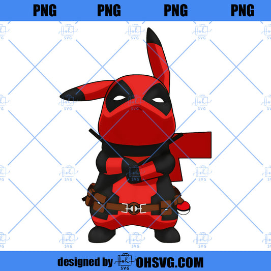 Pikachu Deadpool PNG, Pikachu PNF, Deadpool PNG, Cut Files For Cricut
