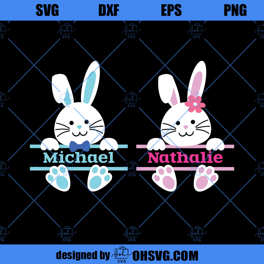 Bunny SVG, Easter SVG, Bunny Split SVG, Cute Bunny SVG, Bunny Face SVG