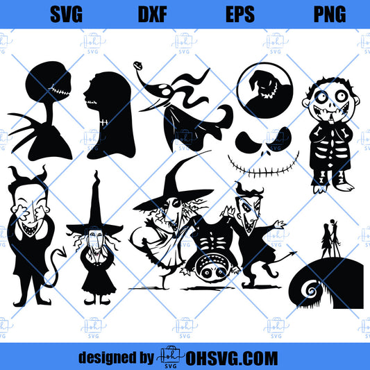 Nightmare Before Christmas SVG Bundle, Nightmare SVG, Halloween Nightmare SVG