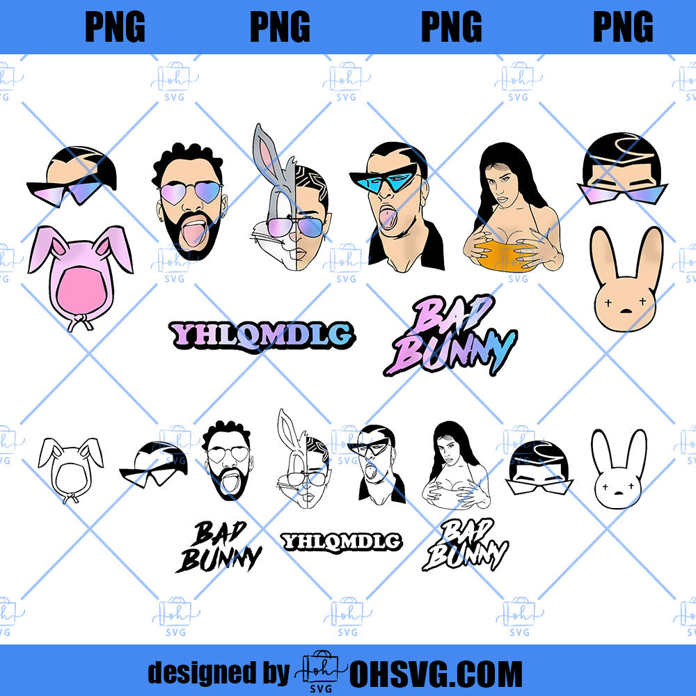 Bad bunny,Trending Svg, Bad Bunny SVG,svg Bad Bunny Logo SVG