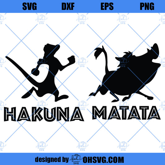 Hakuna Matata Couple SVG, Lion King SVG, Pumbaa SVG, Timon SVG