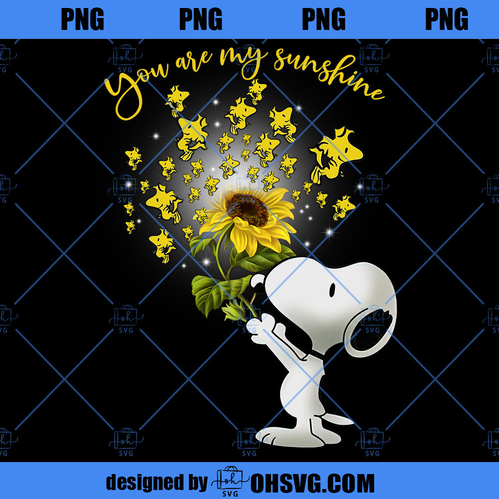 You Are My Sunshine SVG, Sunflower Snoopy SVG, Snoopy SVG