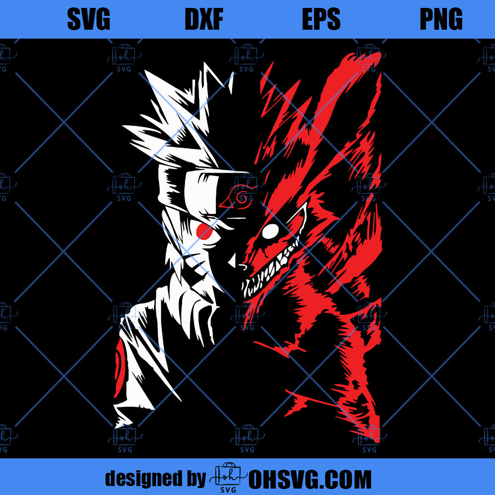 Anime Digital SVG Files, Manga SVG, Naruto SVG PNG DXF Cut Files For Cricut
