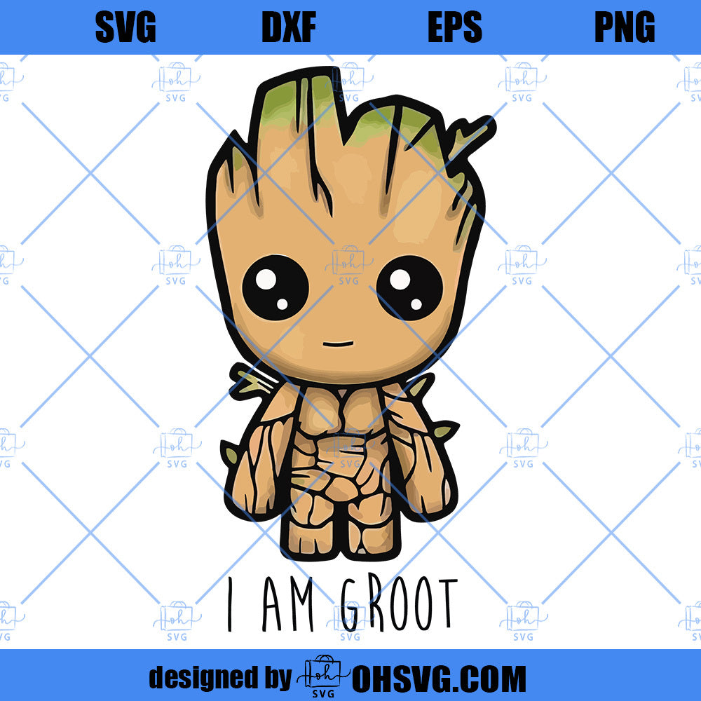 I Am Groot SVG, Groot SVG, Cute Groot SVG Chibi Groot SVG