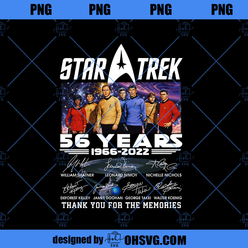 Star Trek PNG, Star Trek 56 Years, Thank You For The Memories PNG, Sign Of Characters Star Trek PNG