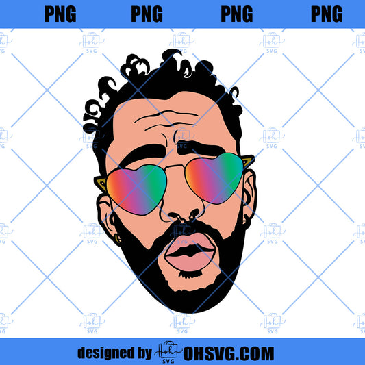 Bad Bunny Baby PNG, RAP Hip-hop PNG, Vector Clipart