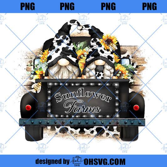 Sunflower Farms PNG, Sunflower Farms Gnomies Old Truck PNG