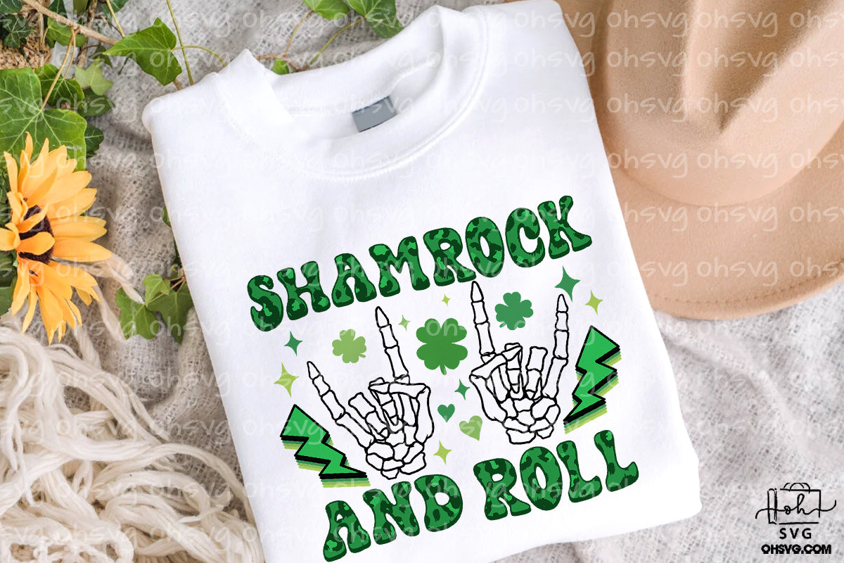 Shamrock And Roll PNG, Skeleton St Patrick's Day PNG, St Patrick's Day PNG