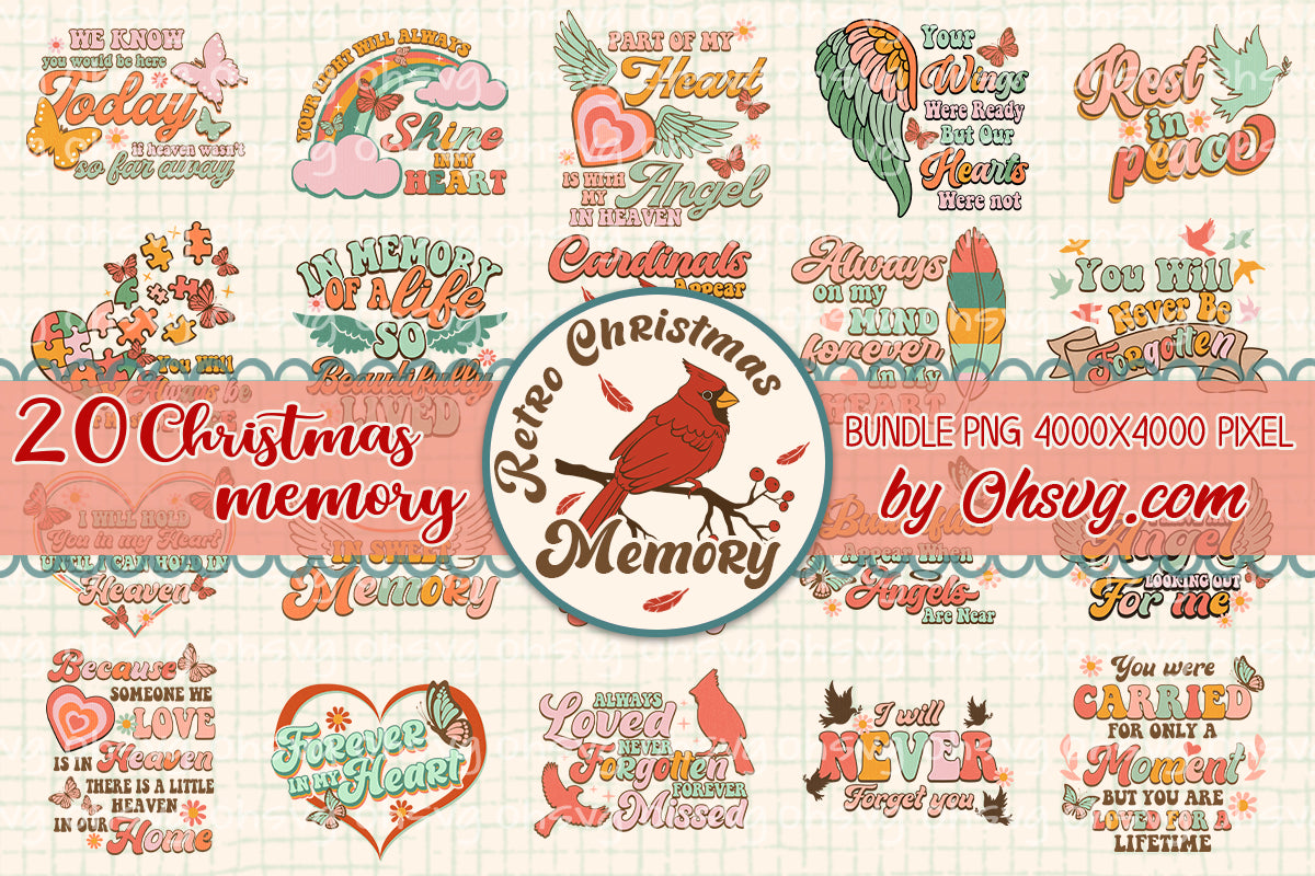 Memorial PNG Bundle, Rest In Peace PNG, Loving Memory PNG, Heaven PNG, Remembrance PNG